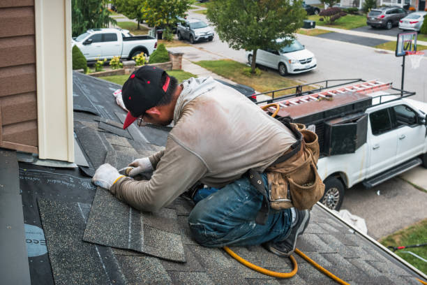 Professional Roof Leak Repair technician working in Michigan Center, MI
